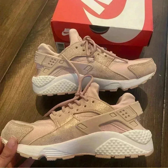 Nike Air Huarache Run Pink size 6.5 glitter with box - Picture 2 of 7